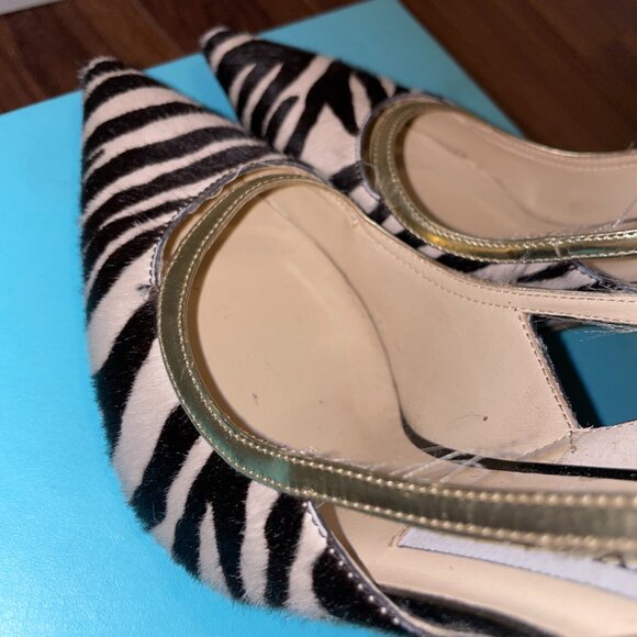 JIMMY CHOO 'Viper' Zebra Print Calf Hair Stilettos - Picture 5 of 7